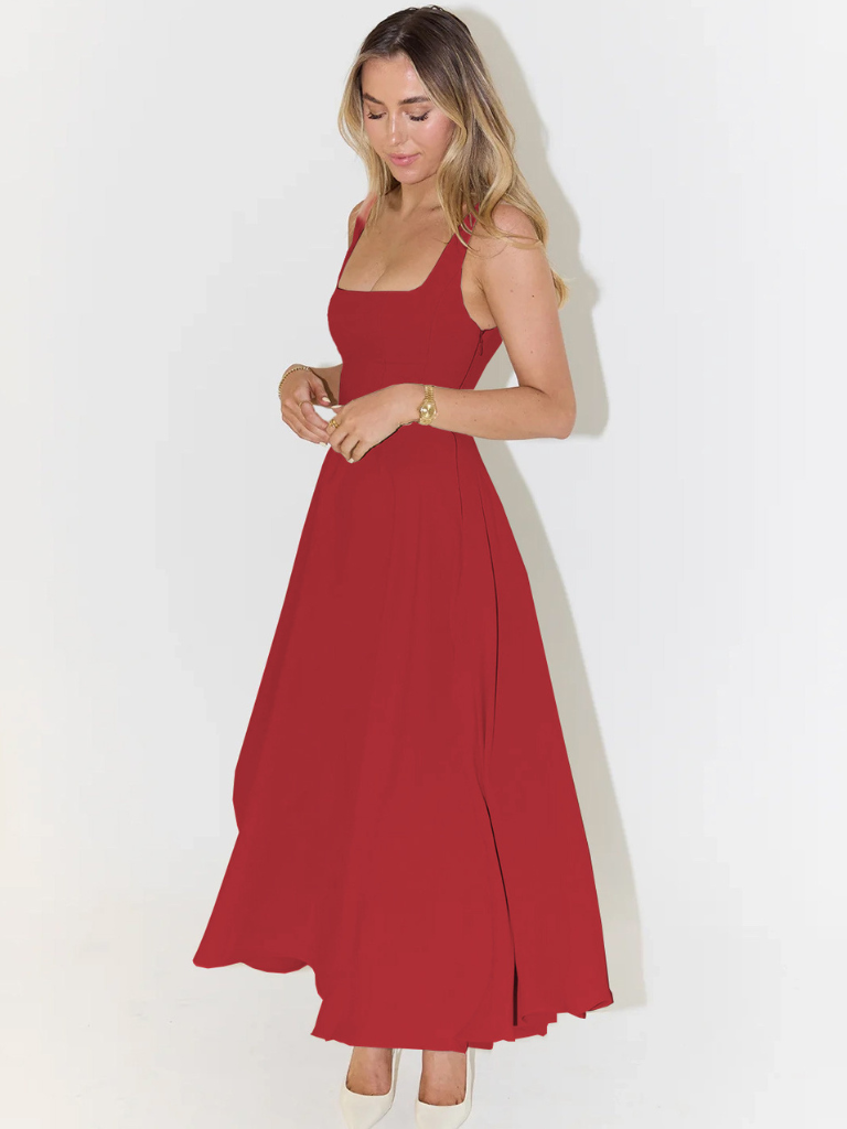 Skye – Sculpted waist – Midi sundress-15150396899712-Santi Vento Atelier