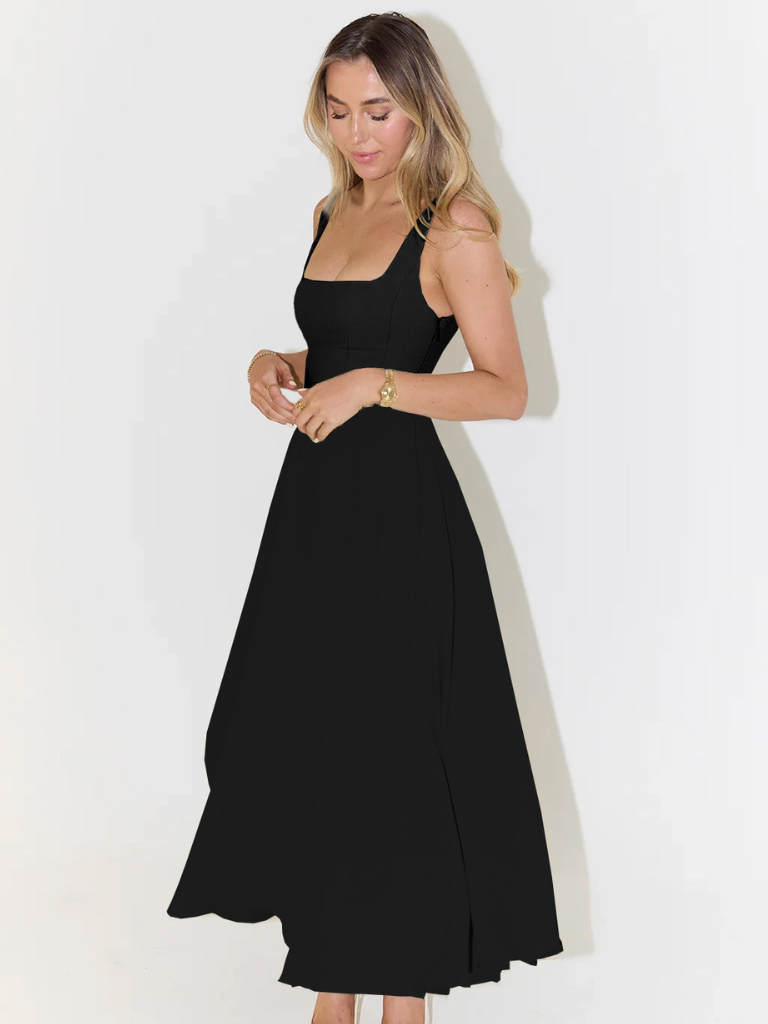 Skye – Sculpted waist – Midi sundress-15150396899712-Santi Vento Atelier