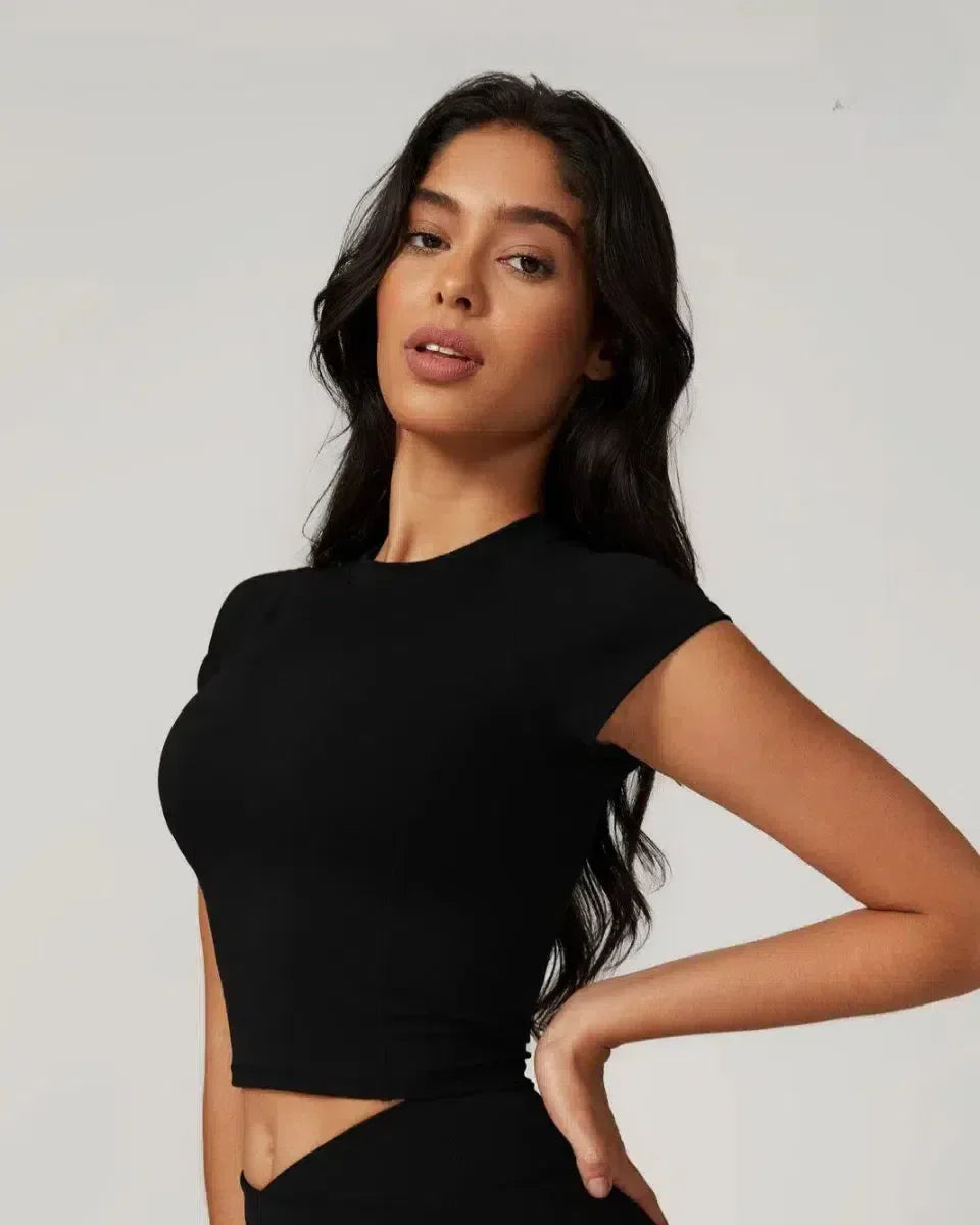 Orsola – Luxe finish – Cropped gym top-15138000994688-Santi Vento Atelier
