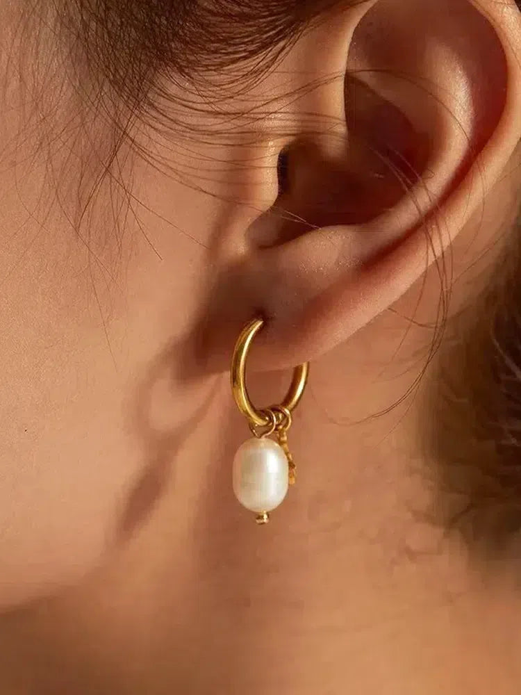 Palmyra – Freshwater pearls – Star earrings-15137989951872-Santi Vento Atelier
