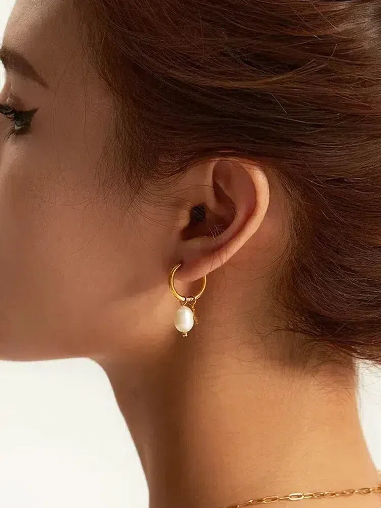 Palmyra – Freshwater pearls – Star earrings-15137989951872-Santi Vento Atelier