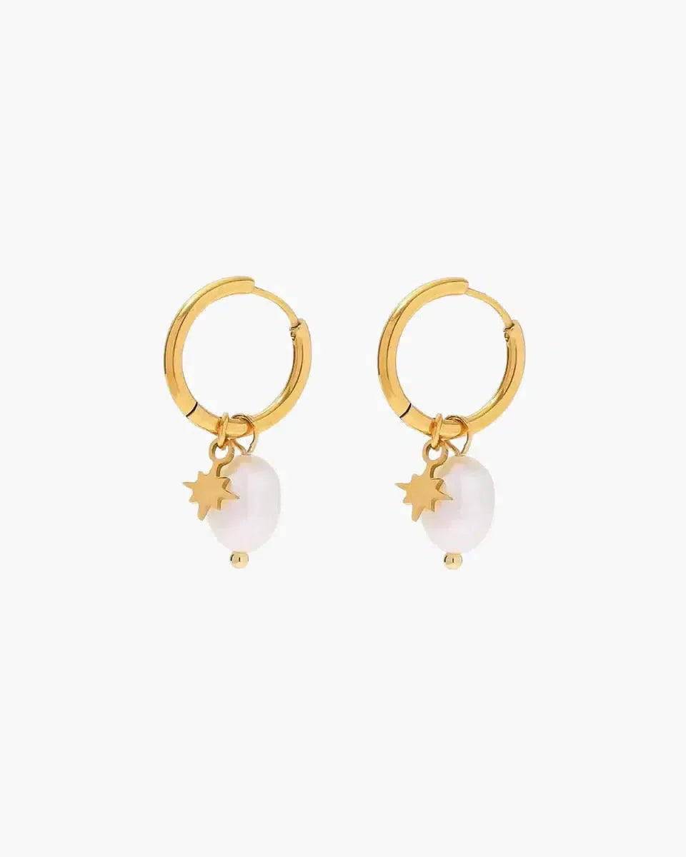 Palmyra – Freshwater pearls – Star earrings-15137989951872-Santi Vento Atelier