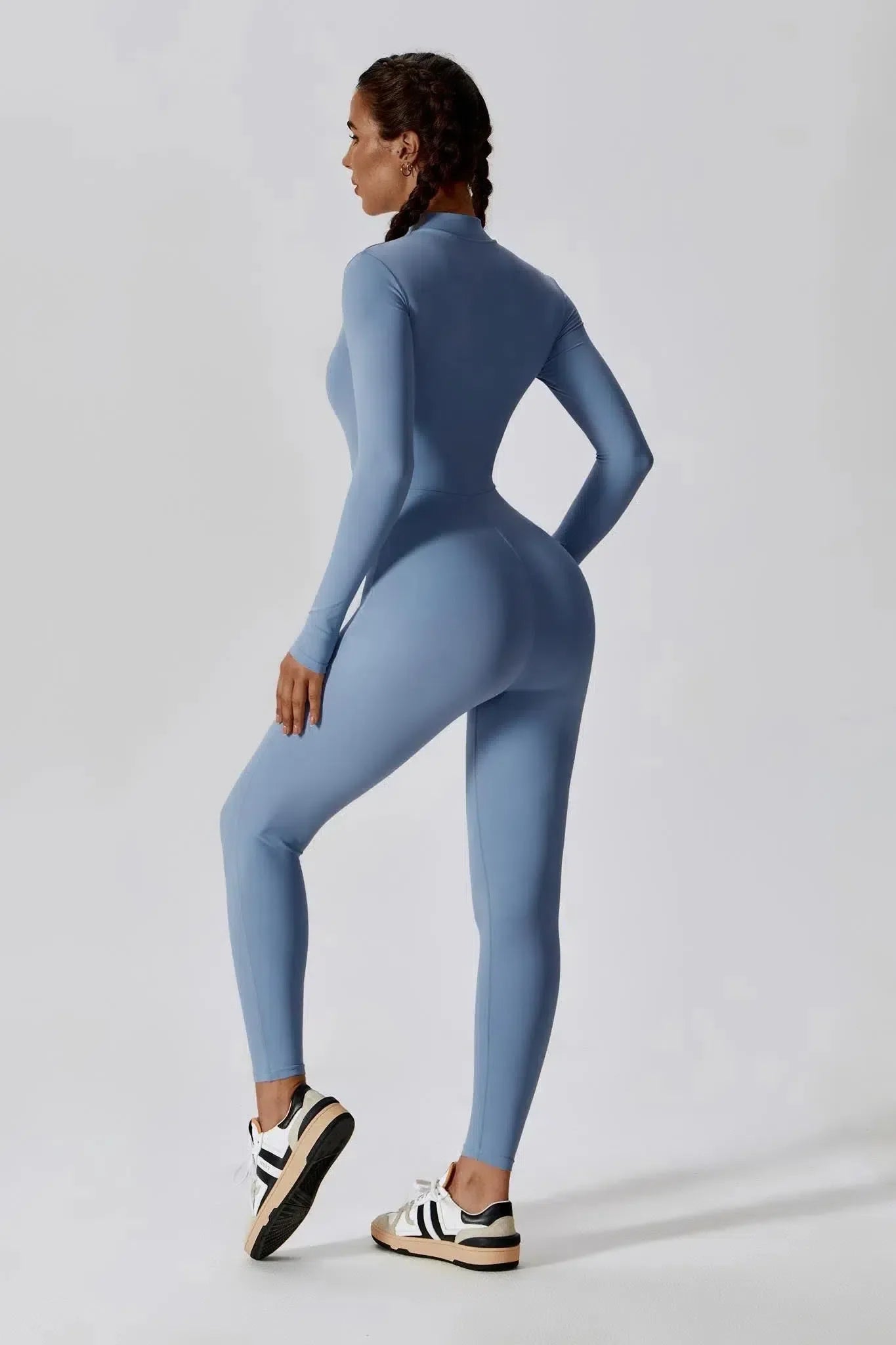 Paola – High-neck zip – Long-sleeve jumpsuit-15137996931456-Santi Vento Atelier