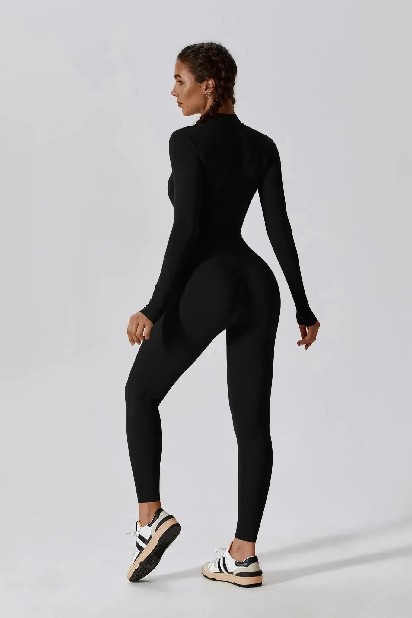 Paola – High-neck zip – Long-sleeve jumpsuit-15137996931456-Santi Vento Atelier
