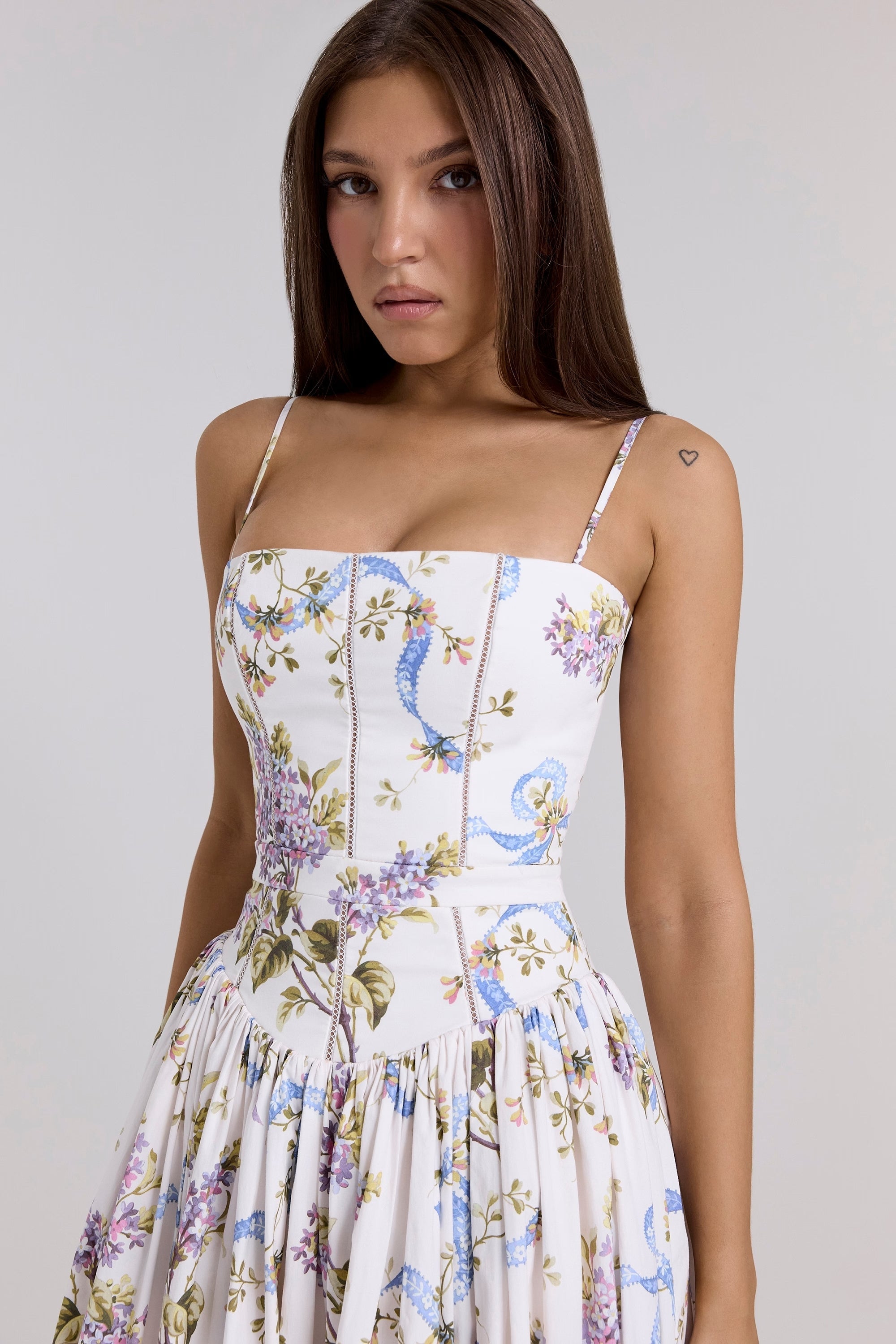 Parven – Corset bodice – Floral midi dress-15148418531712-Santi Vento Atelier