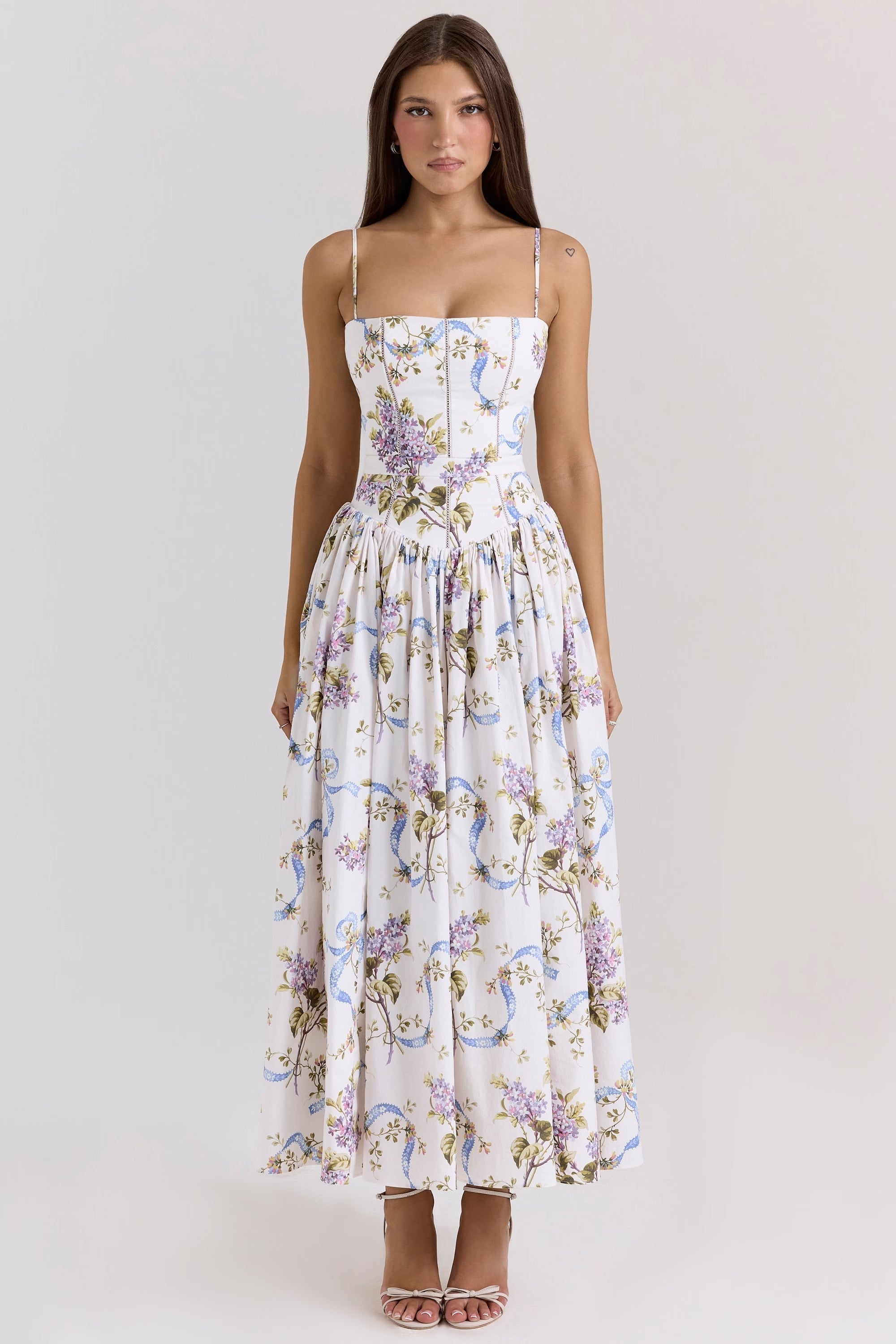 Parven – Corset bodice – Floral midi dress-15148418531712-Santi Vento Atelier