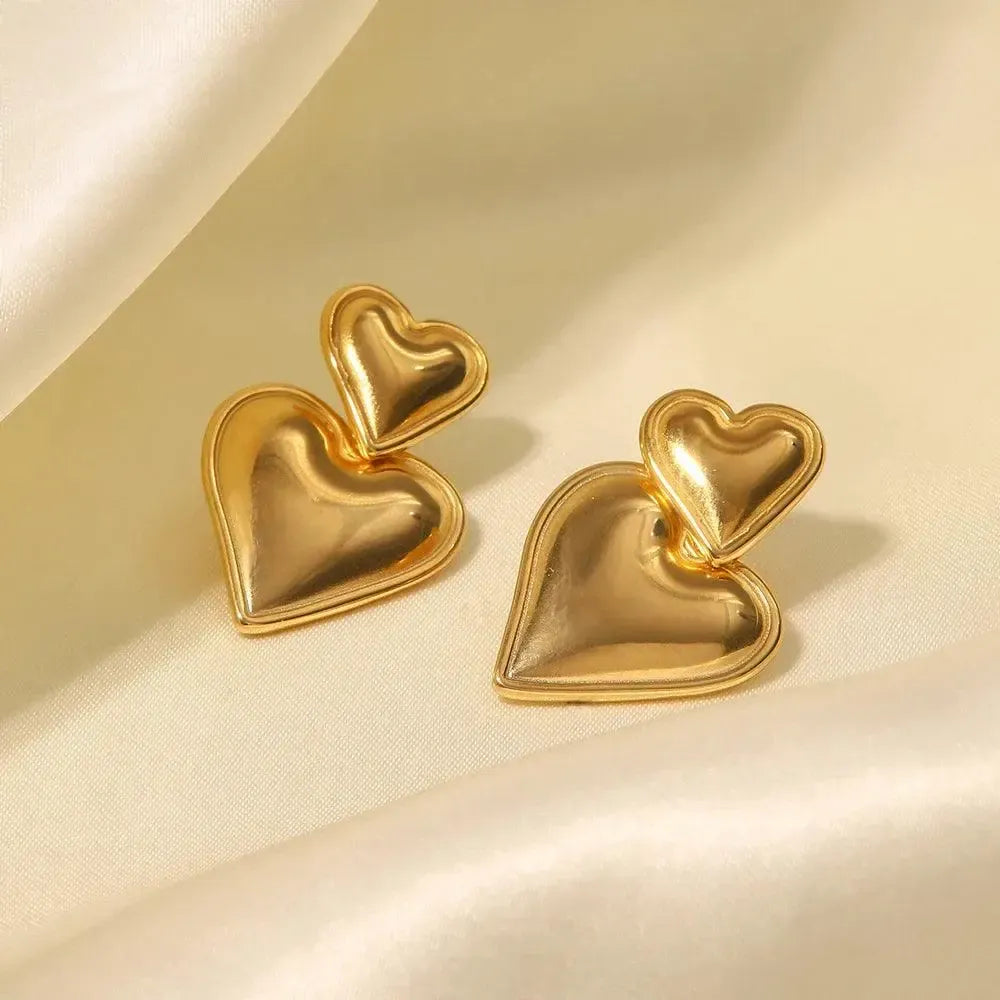 Passione – Double-heart design – Earrings-15137989820800-Santi Vento Atelier