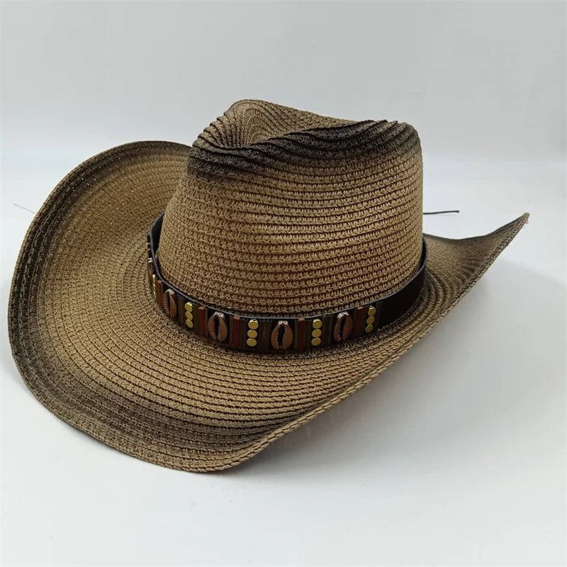 Rialora – Beaded coral – Straw cowboy hat-15143509426560-Santi Vento Atelier