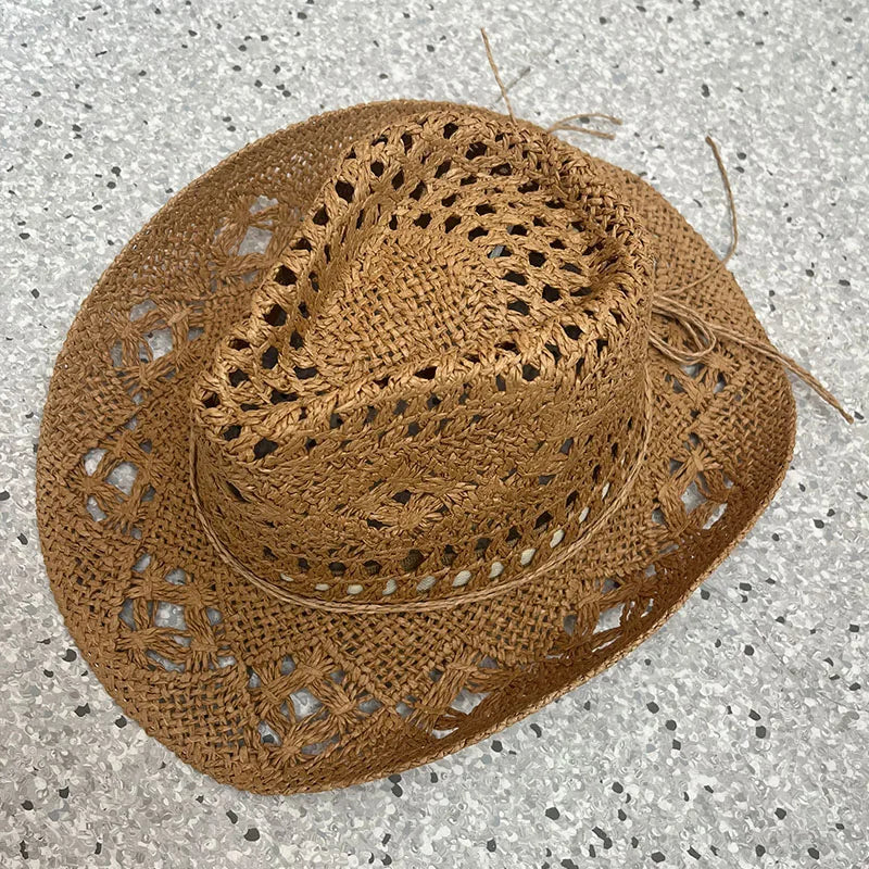 Solara – Open weave – Straw cowboy hat-15143509393792-Santi Vento Atelier