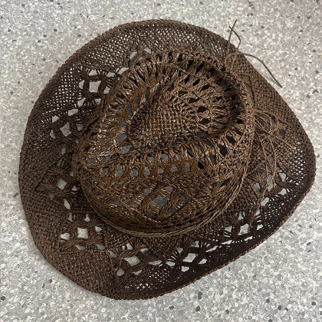 Solara – Open weave – Straw cowboy hat-15143509393792-Santi Vento Atelier