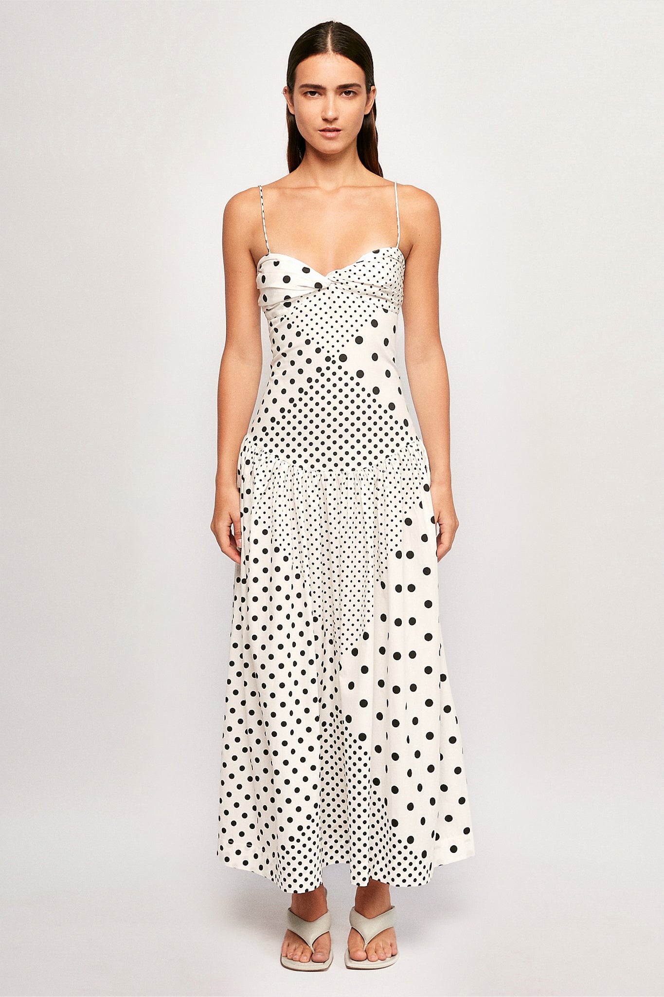Lucerra – Sculpted spot – Fitted midi dress-15141480006016-Santi Vento Atelier