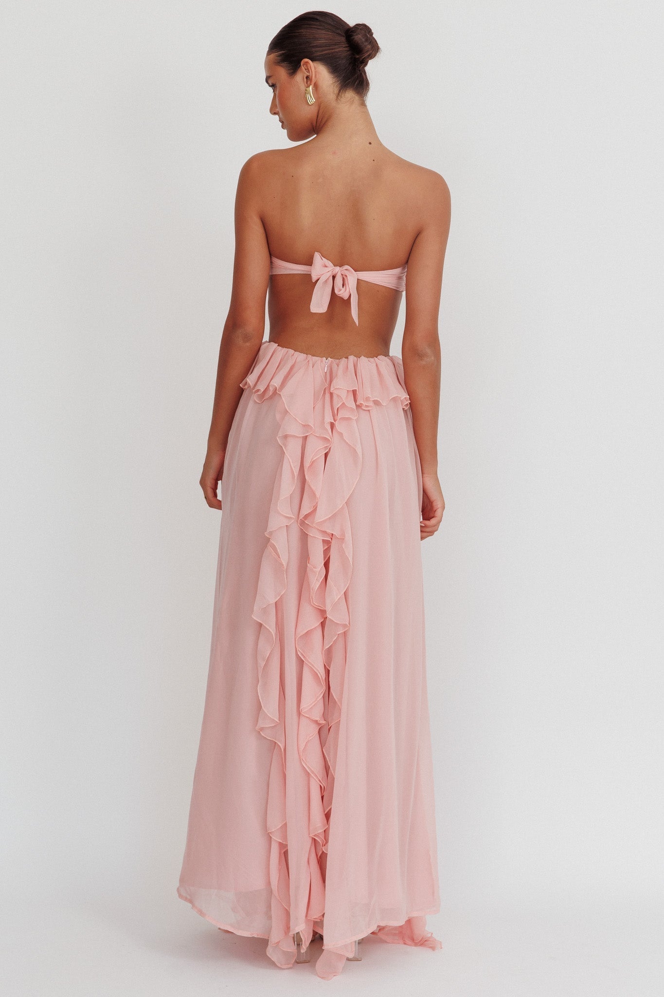 Sandra – Romantic ruffle detail – Maxi dress-15168502661504-Santi Vento Atelier