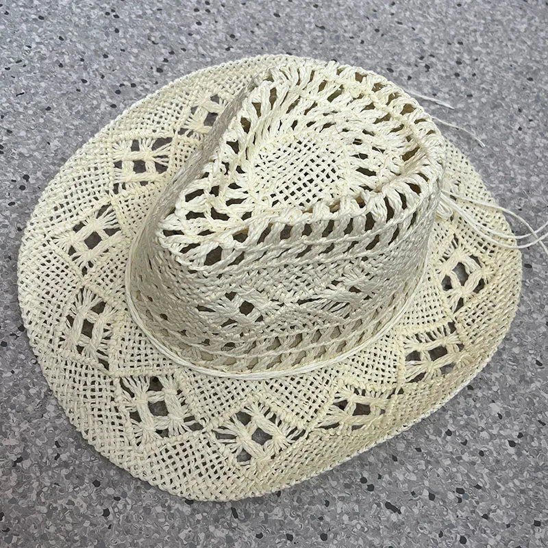 Solara – Open weave – Straw cowboy hat-15143509393792-Santi Vento Atelier