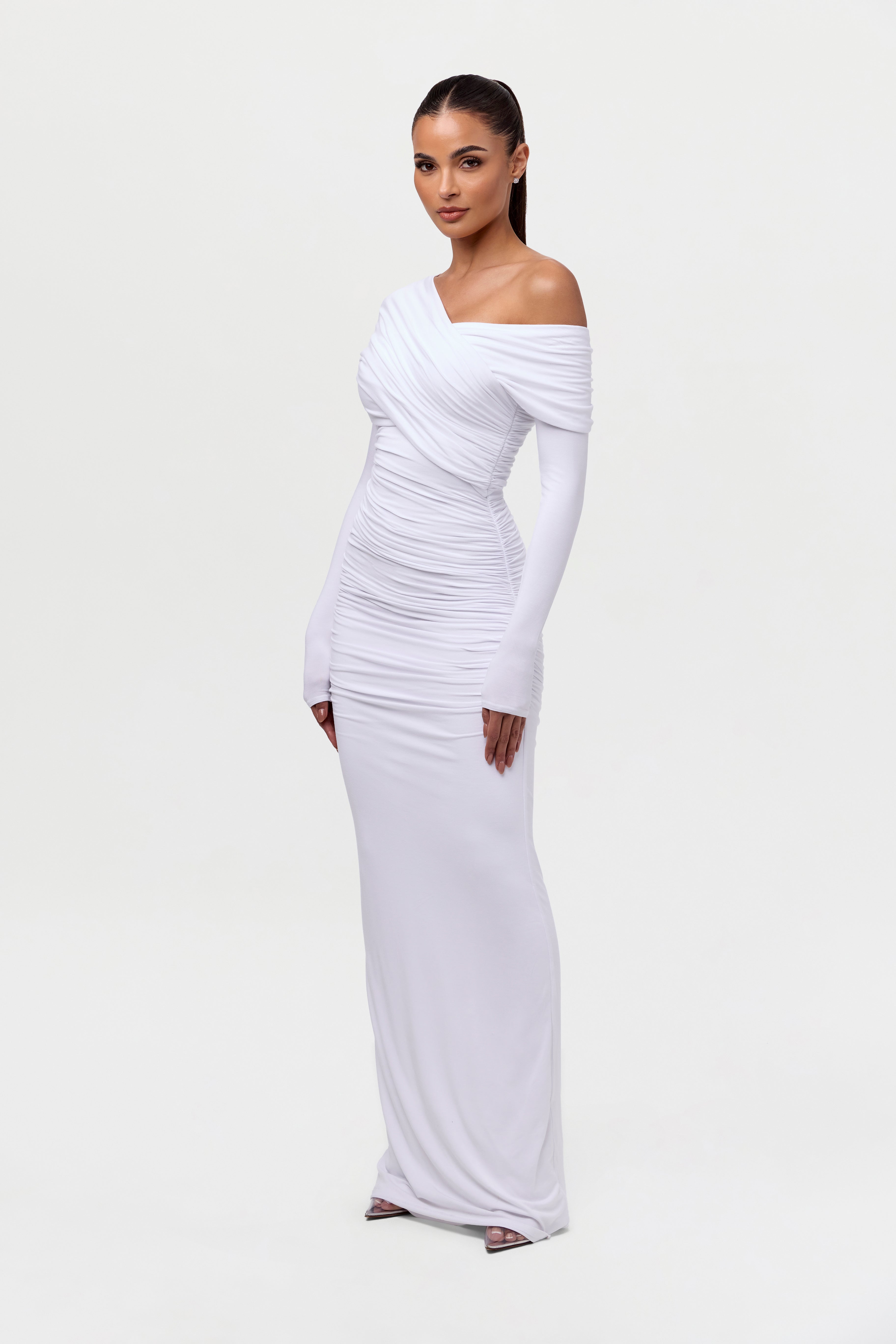 Selina – Draped elegance – Off shoulder gown-15148936855936-Santi Vento Atelier