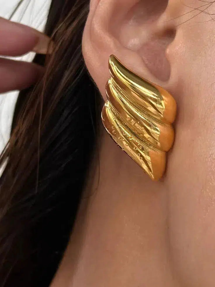 Seraphina – Angel design – Gold-plated earrings-15137989656960-Santi Vento Atelier