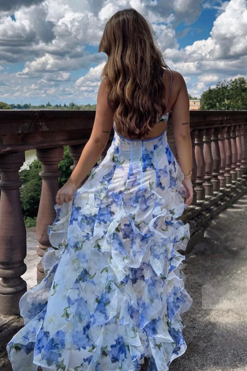 Sestina – Ethereal sheer design – Ruffled chiffon-blend maxi dress-15139766731136-Santi Vento Atelier
