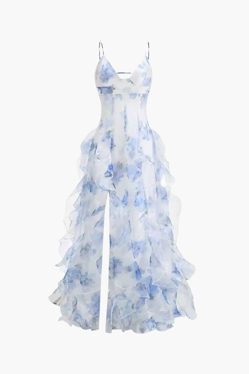 Sestina – Ethereal sheer design – Ruffled chiffon-blend maxi dress-15139766731136-Santi Vento Atelier