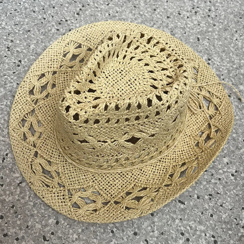 Solara – Open weave – Straw cowboy hat-15143509393792-Santi Vento Atelier