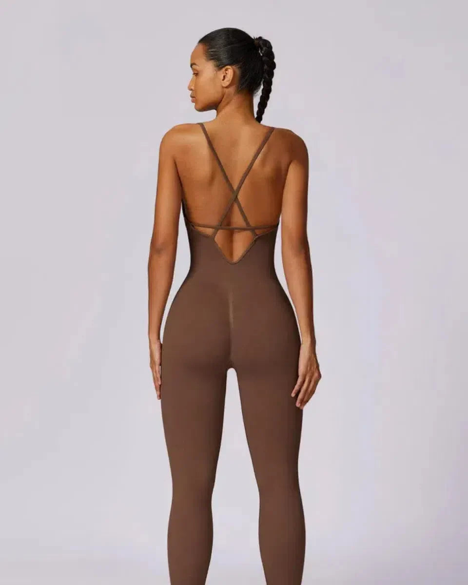 Solara – V-neckline – Modern active jumpsuit-15137996865920-Santi Vento Atelier