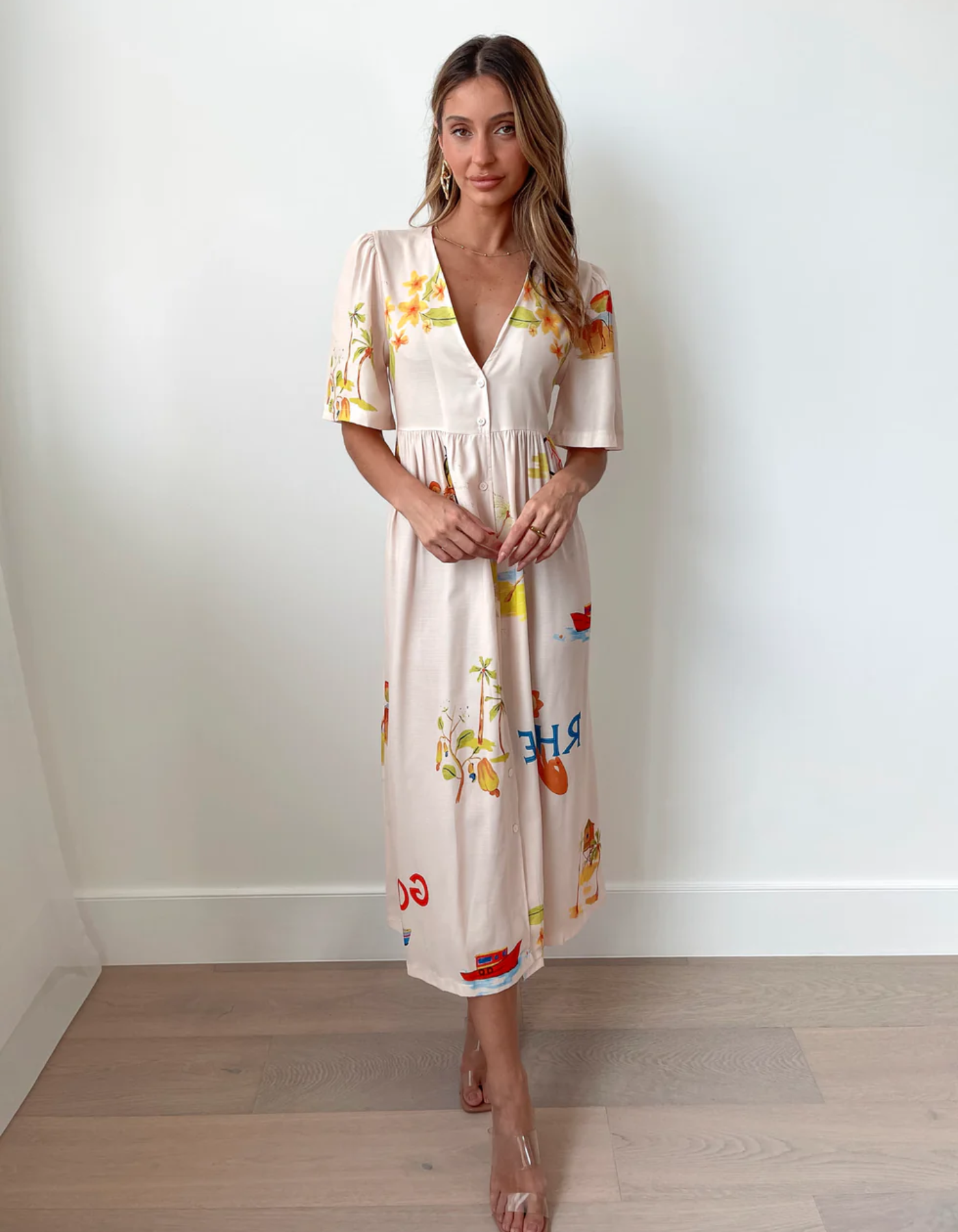 Solmarina – Printed charm – Midi dress-15173824774528-Santi Vento Atelier