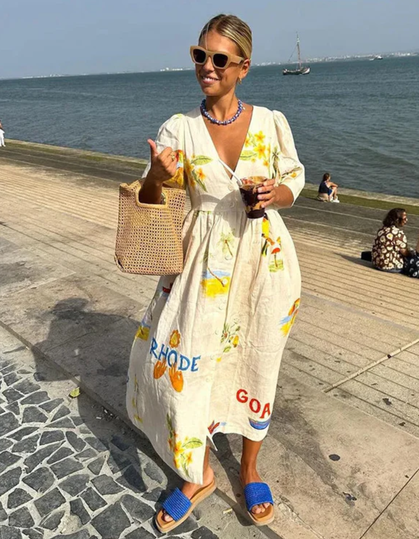 Solmarina – Printed charm – Midi dress-15173824774528-Santi Vento Atelier