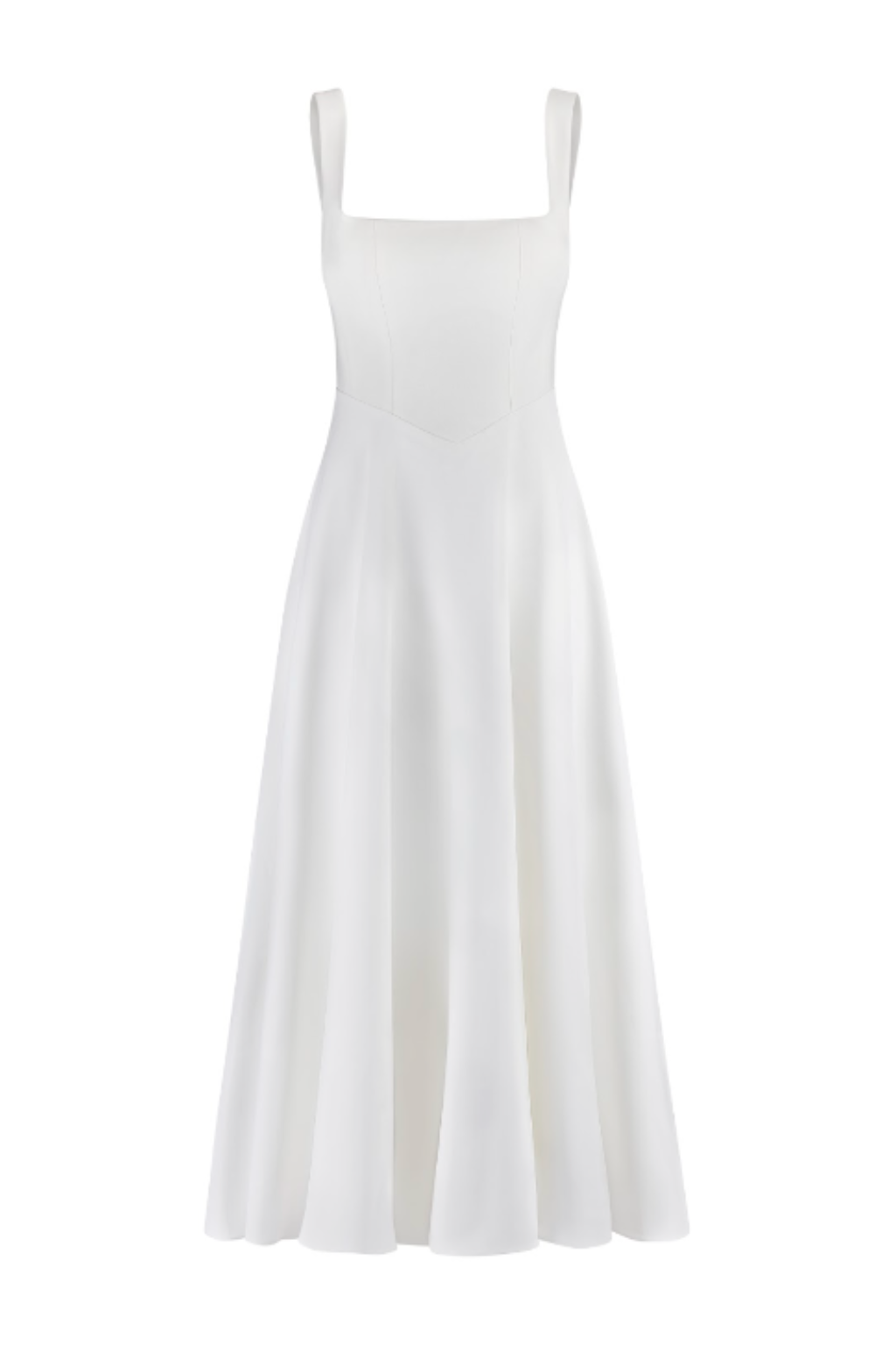 Sophiara – Square neckline grace – Midi dress-15139772498304-Santi Vento Atelier