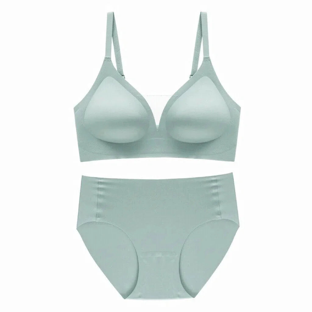 Teline – Seamless deep V – Bra and briefs set-15138005385600-Santi Vento Atelier