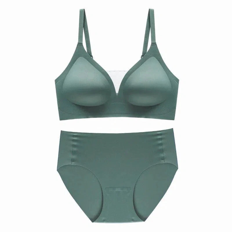 Teline – Seamless deep V – Bra and briefs set-15138005385600-Santi Vento Atelier