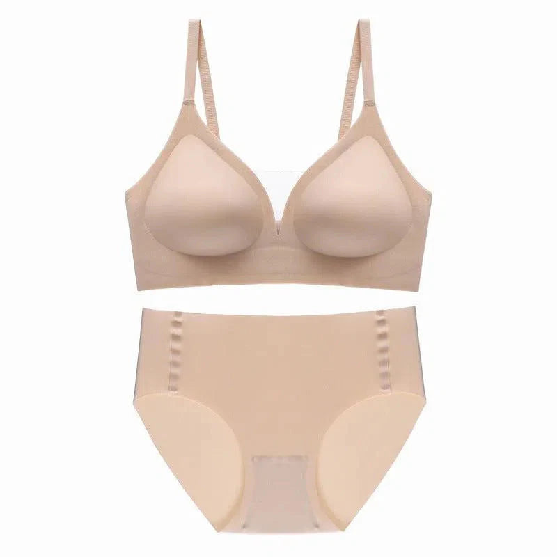 Teline – Seamless deep V – Bra and briefs set-15138005385600-Santi Vento Atelier