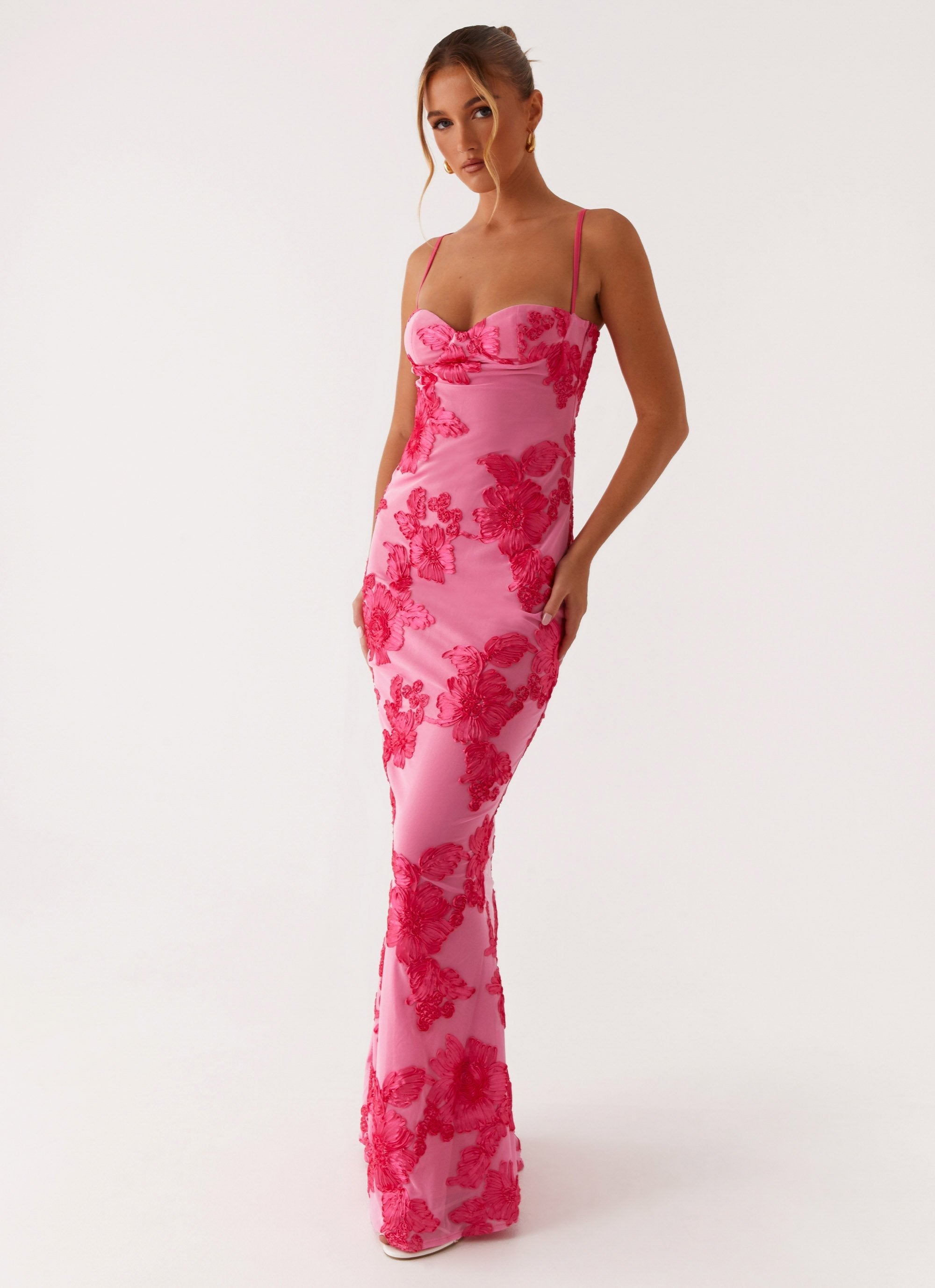Roselène – Sweetheart bloom – Maxi mesh dress-15142284296576-Santi Vento Atelier