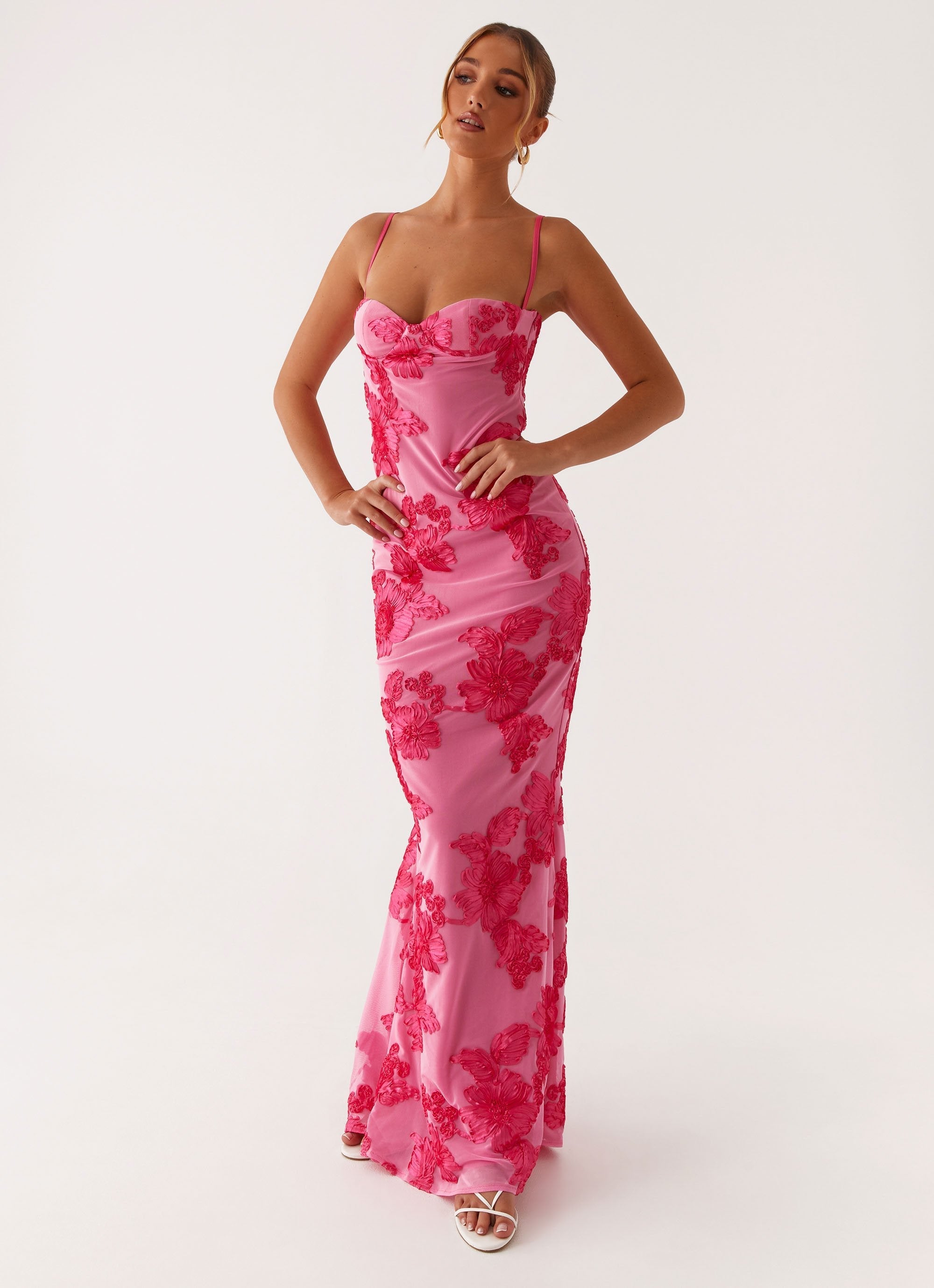 Roselène – Sweetheart bloom – Maxi mesh dress-15142284296576-Santi Vento Atelier