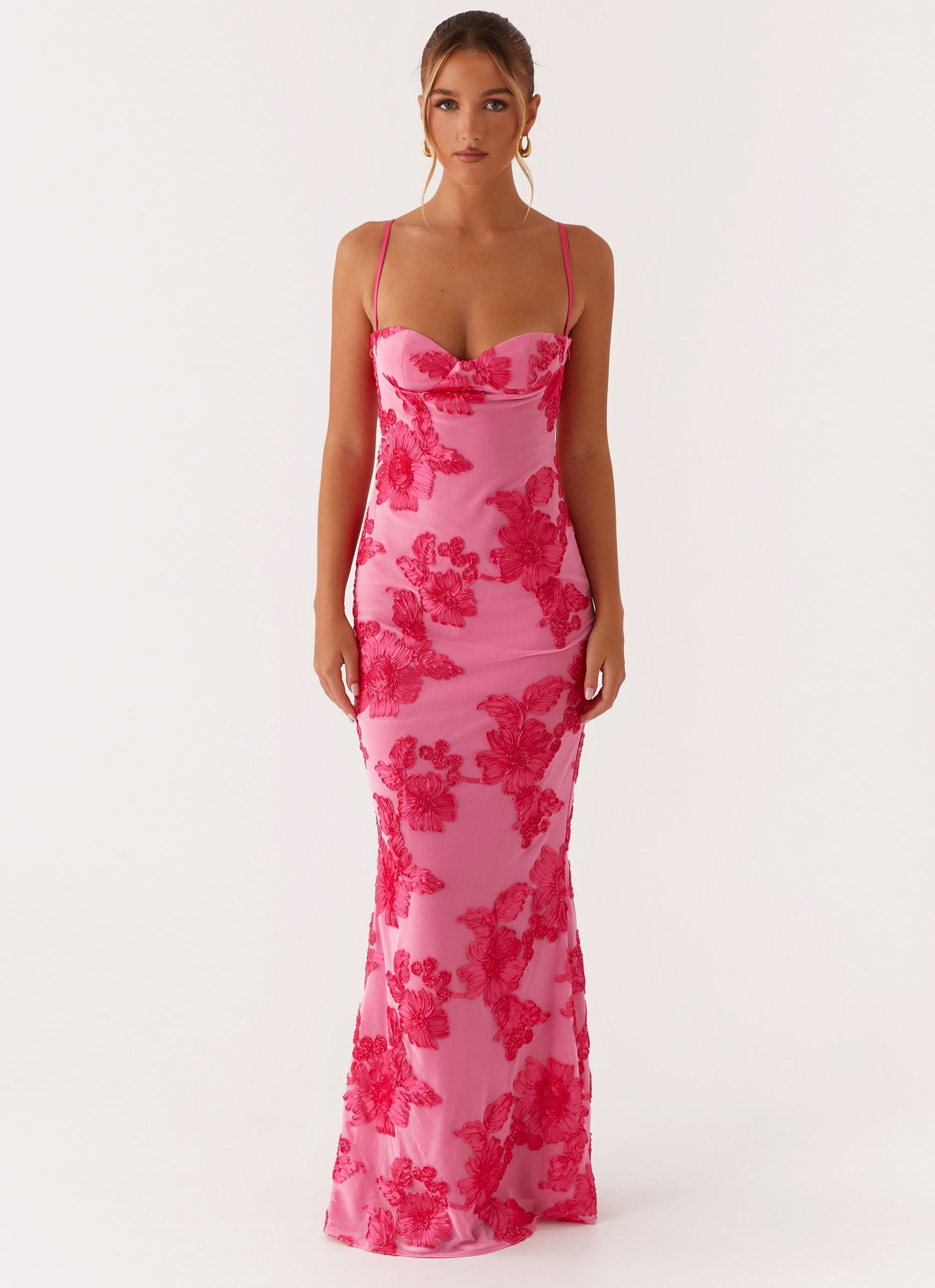 Roselène – Sweetheart bloom – Maxi mesh dress-15142284296576-Santi Vento Atelier