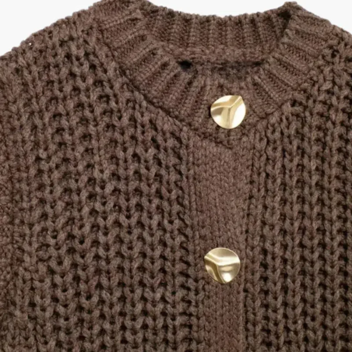 Leonelle – Button detailing – Sweater vest-15140898668928-Santi Vento Atelier