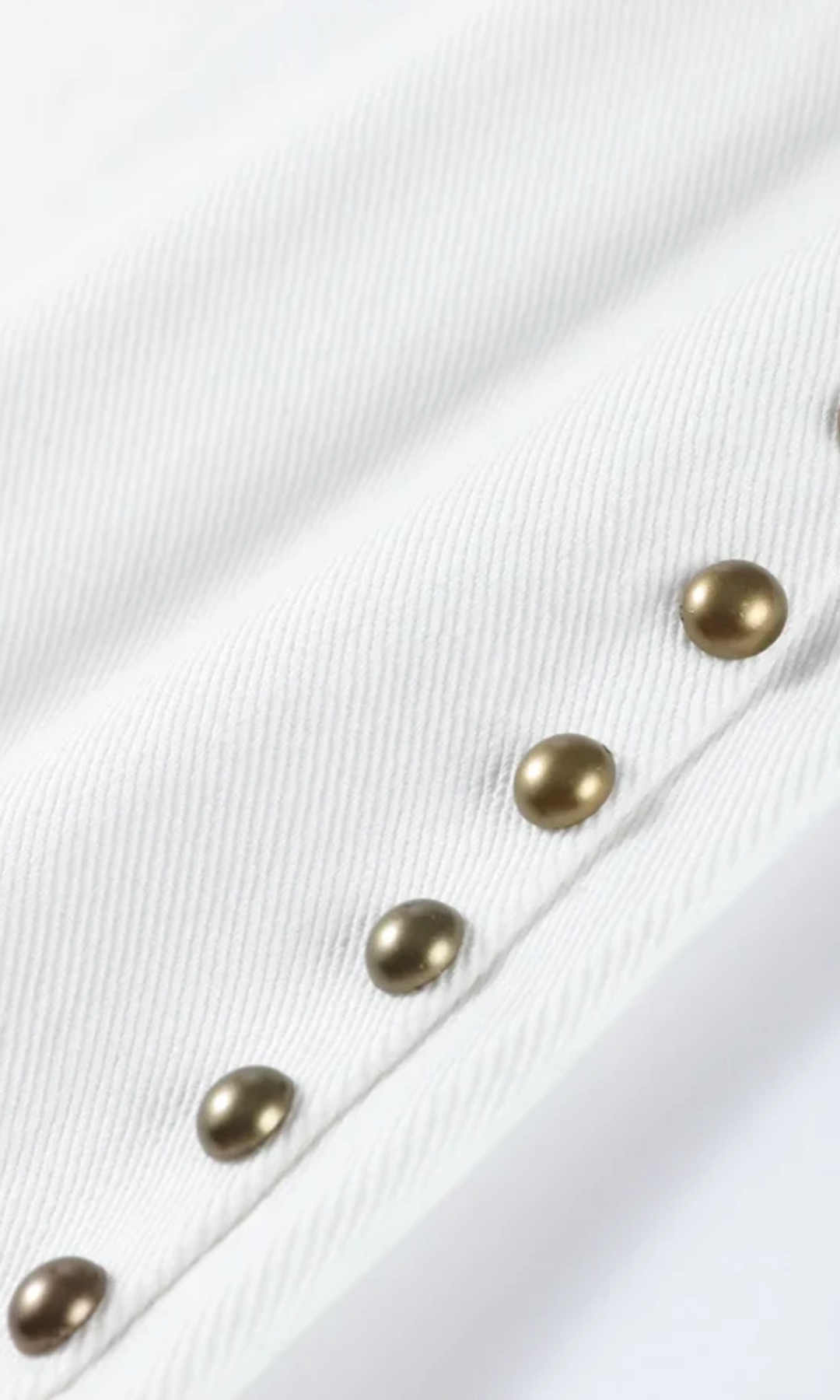 Valdenza – Gold stud trim – Straight leg jeans-15143007748480-Santi Vento Atelier