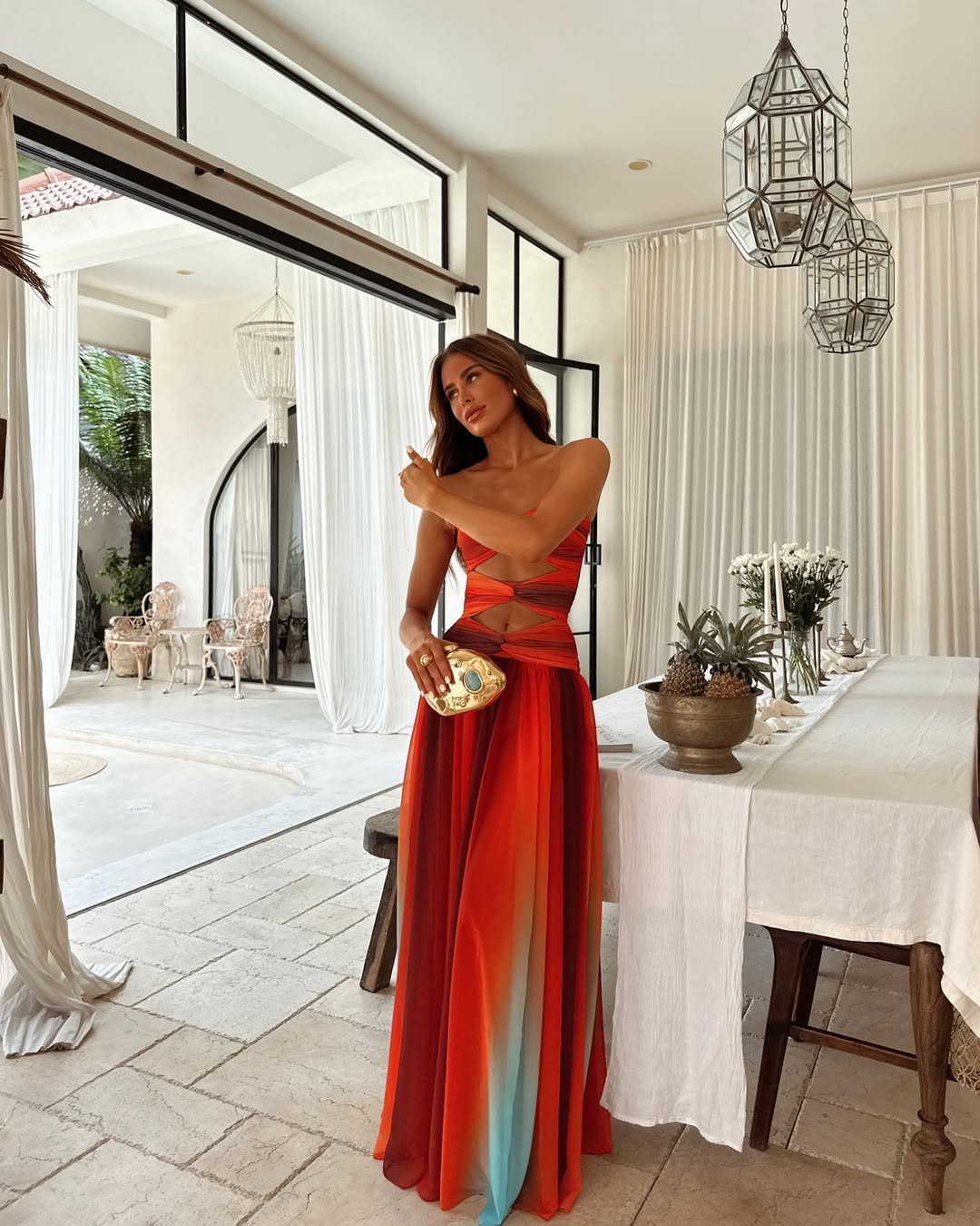 Valencia - Twist Front Maxi Dress-15175865467264-Santi Vento Atelier