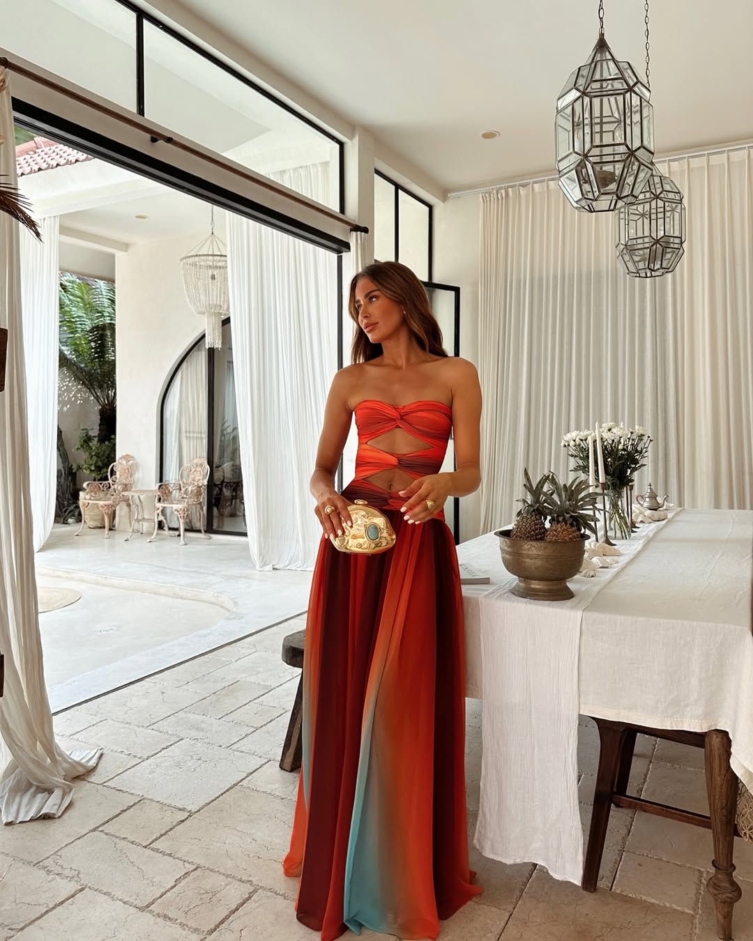 Valencia - Twist Front Maxi Dress-15175865467264-Santi Vento Atelier