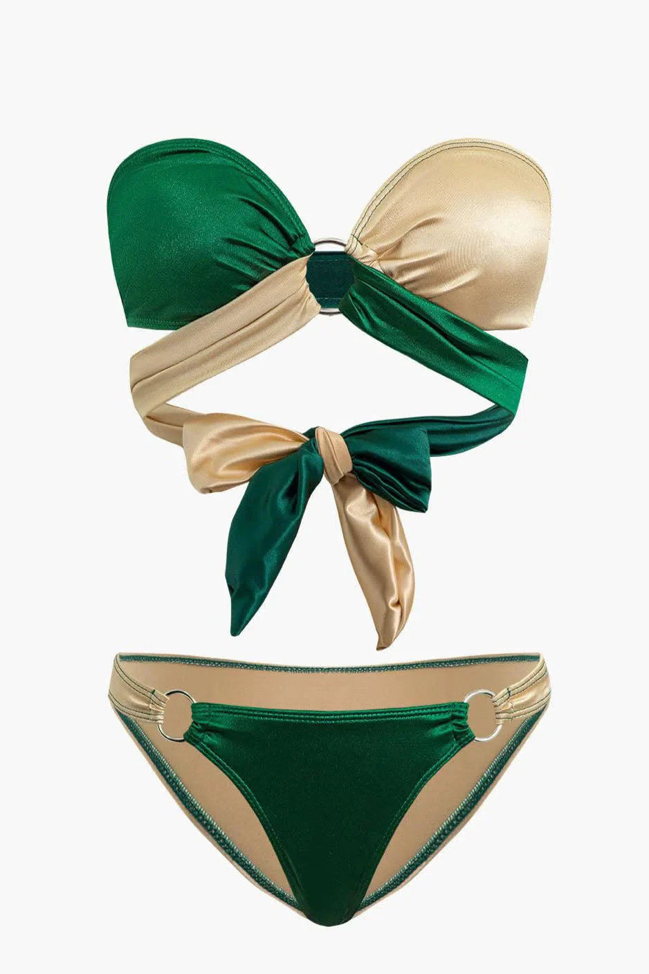 Vanna – Modern knot details – Contrast knot bikini set-15138009284992-Santi Vento Atelier