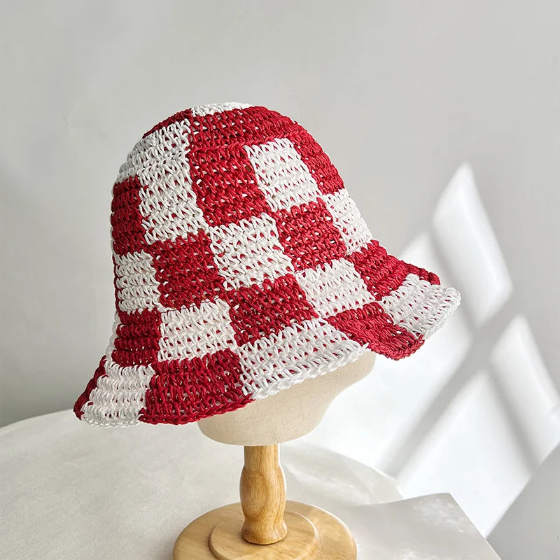 Vareda – Checkerboard charm – Crochet bucket hat-15144672035200-Santi Vento Atelier