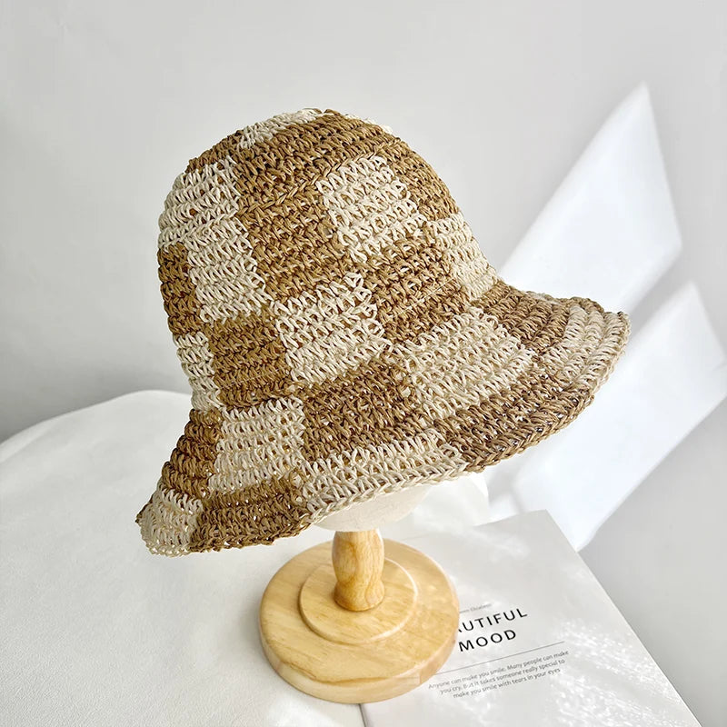 Vareda – Checkerboard charm – Crochet bucket hat-15144672035200-Santi Vento Atelier