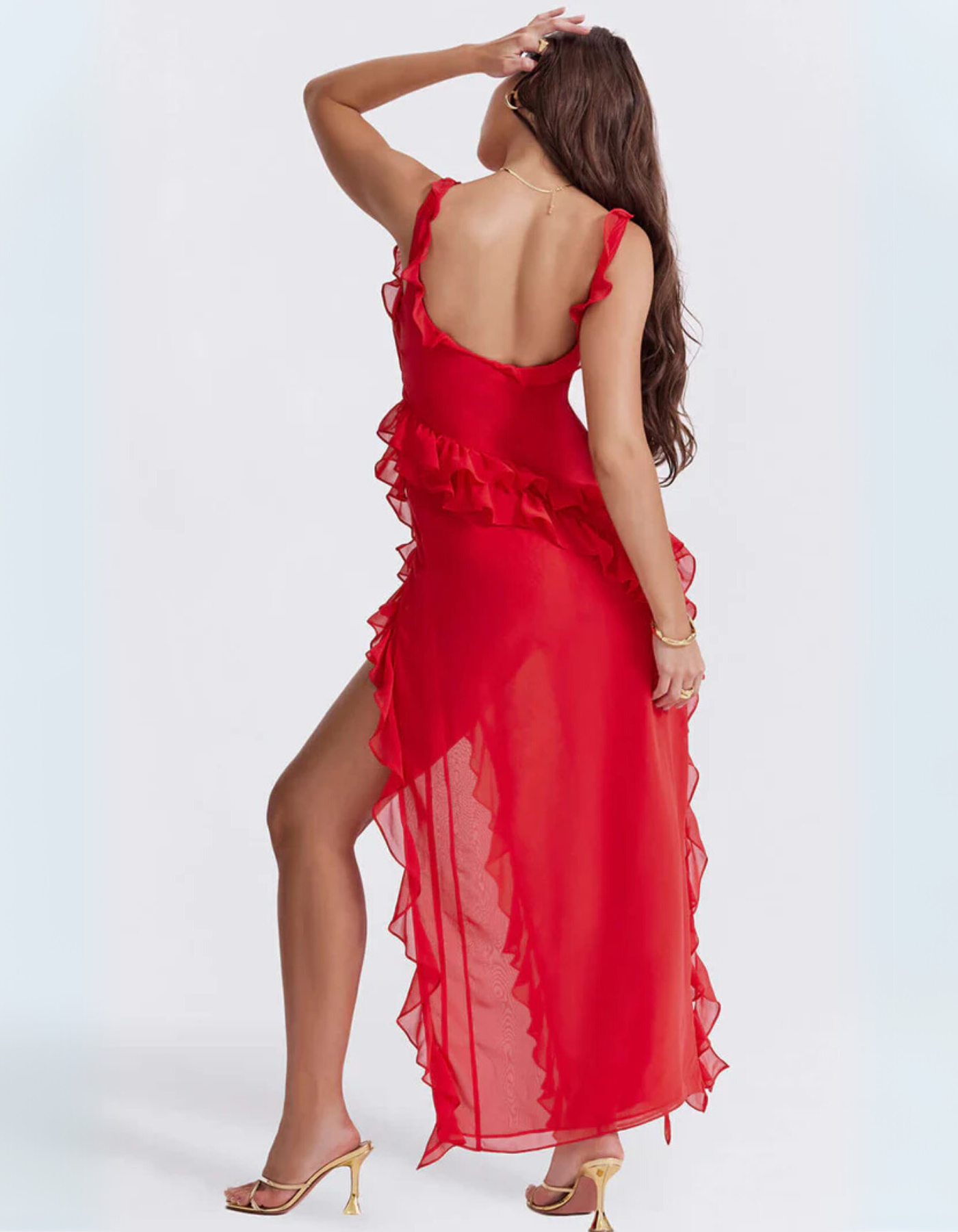 Vera – Ruched elegance – Maxi dress-15142079791488-Santi Vento Atelier