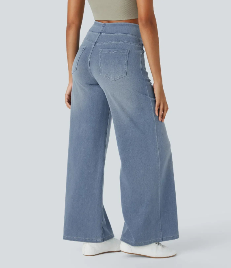 Verenza – High waist comfort – Wide leg jeans-15150411121024-Santi Vento Atelier