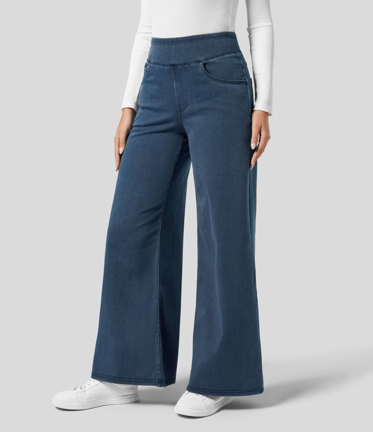Verenza – High waist comfort – Wide leg jeans-15150411121024-Santi Vento Atelier