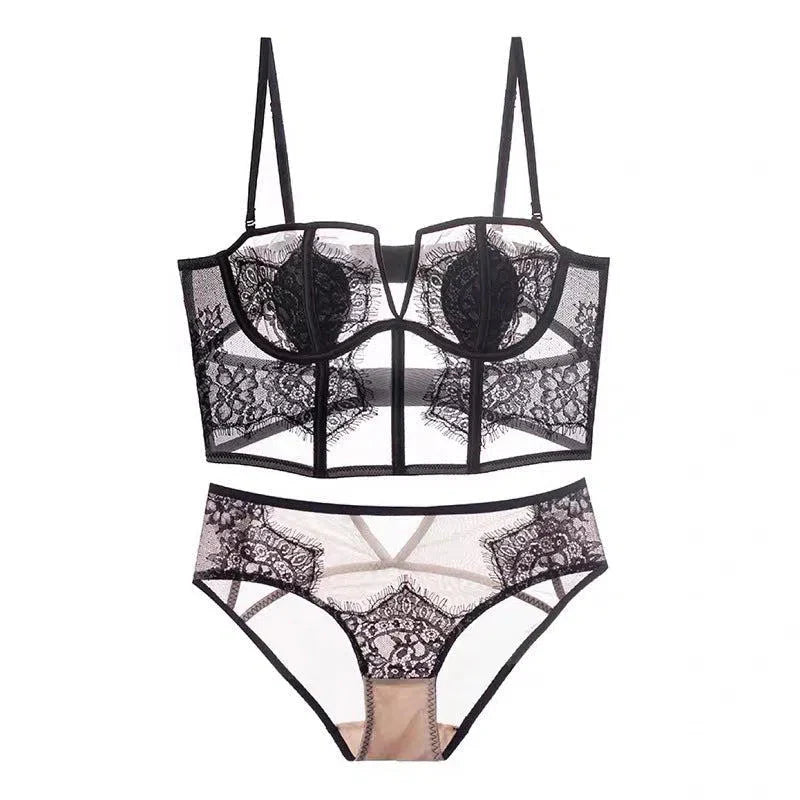 Violetta – Lace corset – Lingerie set-15138005156224-Santi Vento Atelier