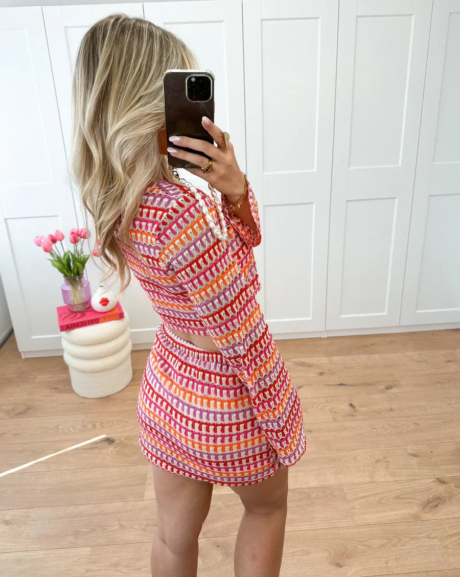 Vivaya – Retro print – Two-piece co-ord set-15146107208064-Santi Vento Atelier