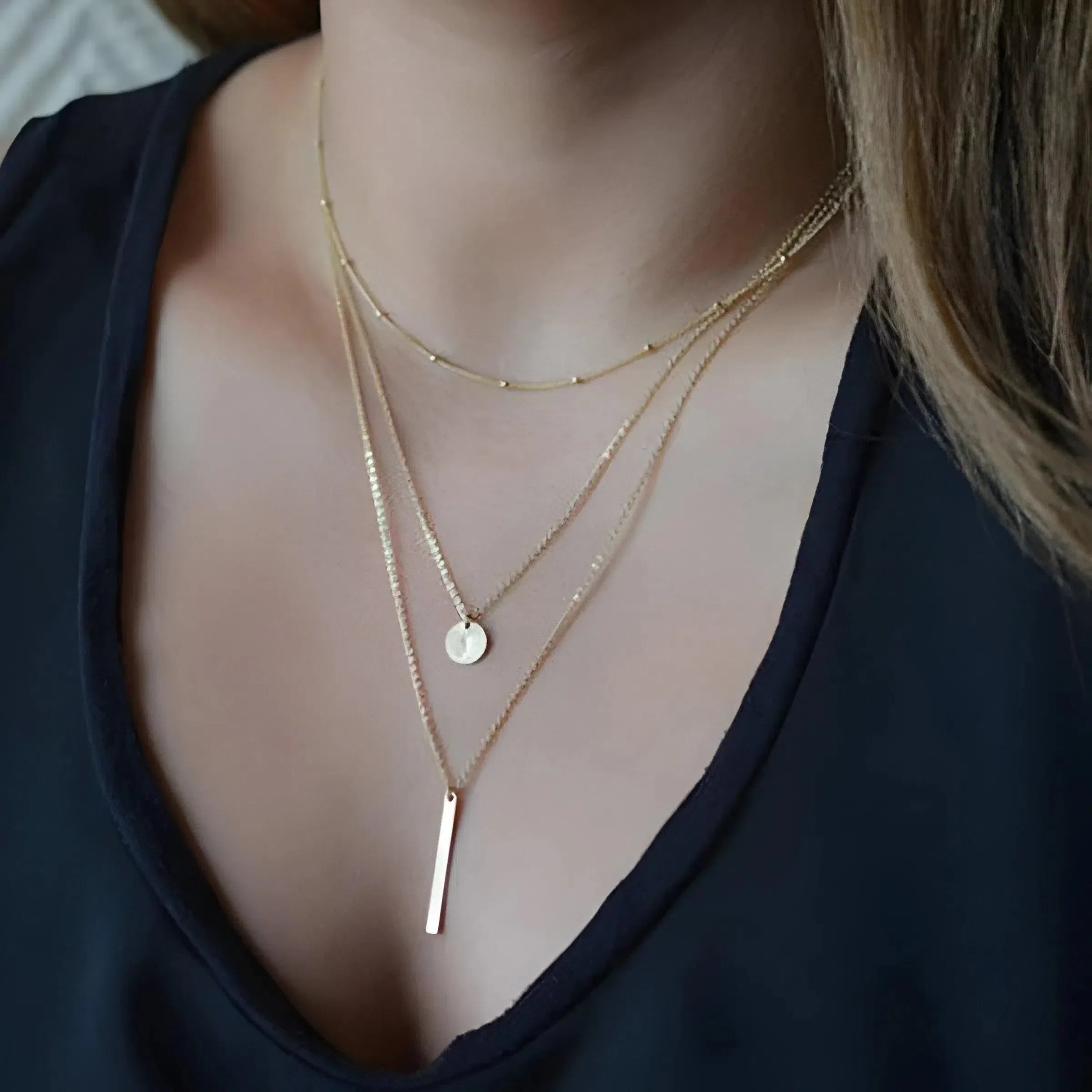 Zenoria – Layered design – Necklace-15137989165440-Santi Vento Atelier