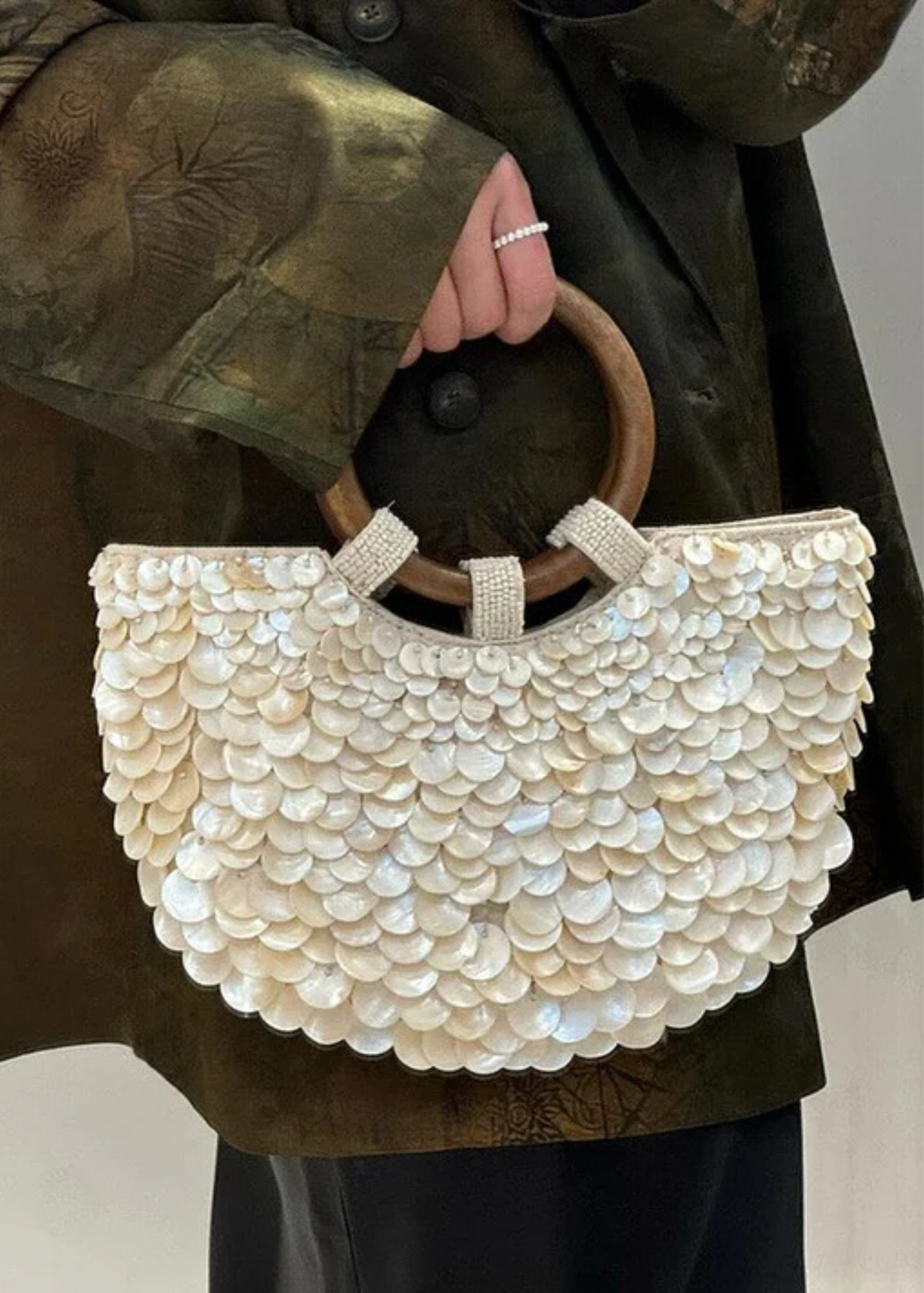 Ziaza – Sequin shell – Statement summer bag-15146112549248-Santi Vento Atelier