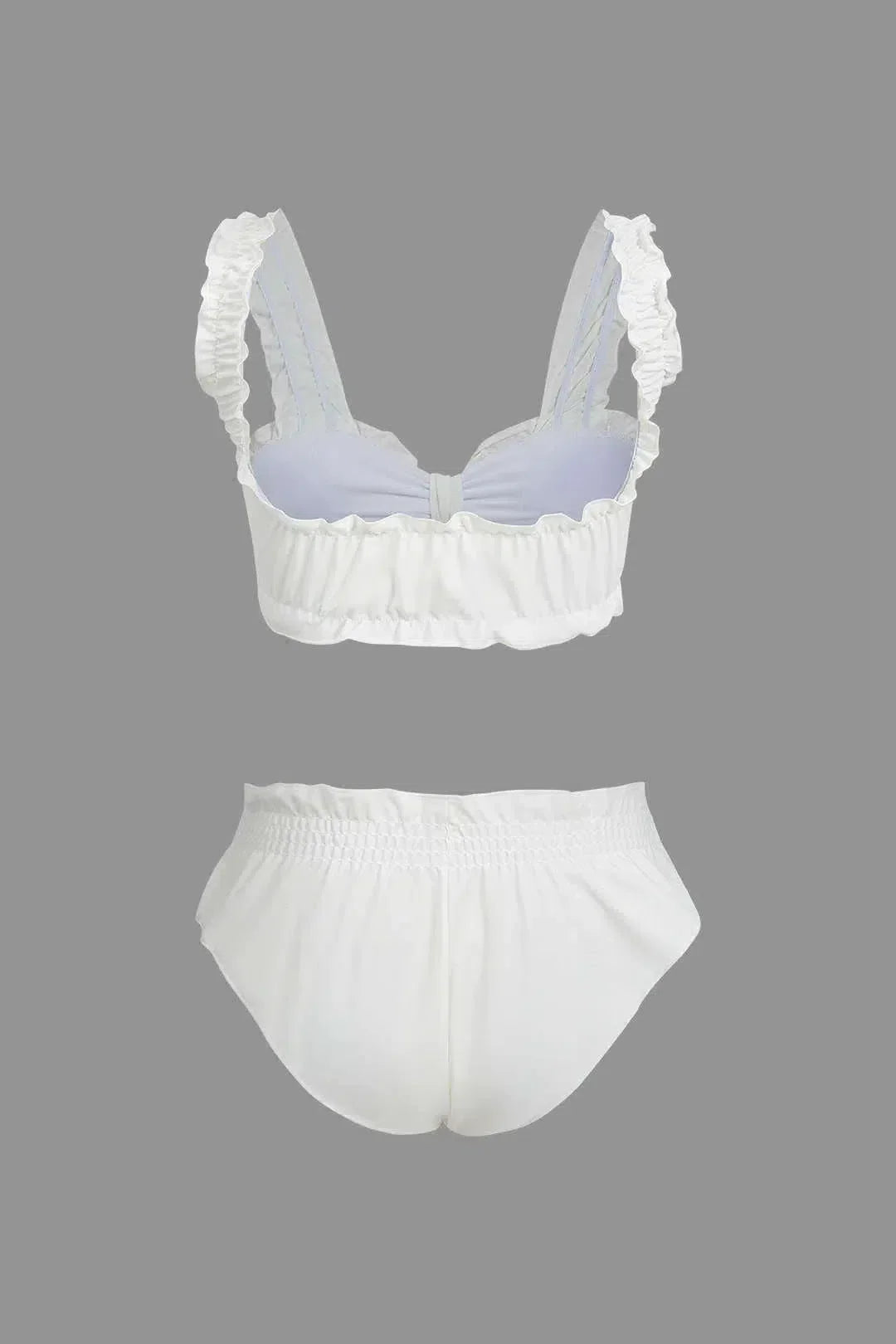 Ziraya – Feminine design – Frill trim bikini set-15138008433024-Santi Vento Atelier