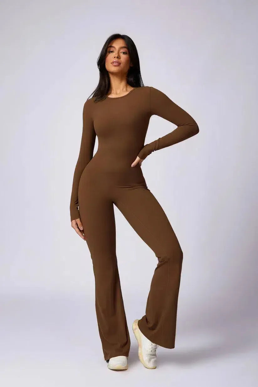 Zorina – Round neckline – Seamless gym jumpsuit-15137996898688-Santi Vento Atelier