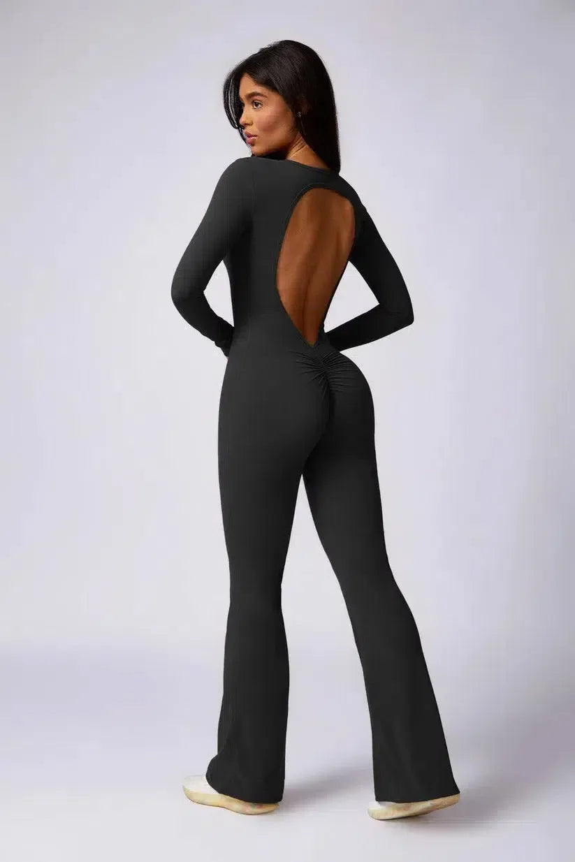 Zorina – Round neckline – Seamless gym jumpsuit-15137996898688-Santi Vento Atelier