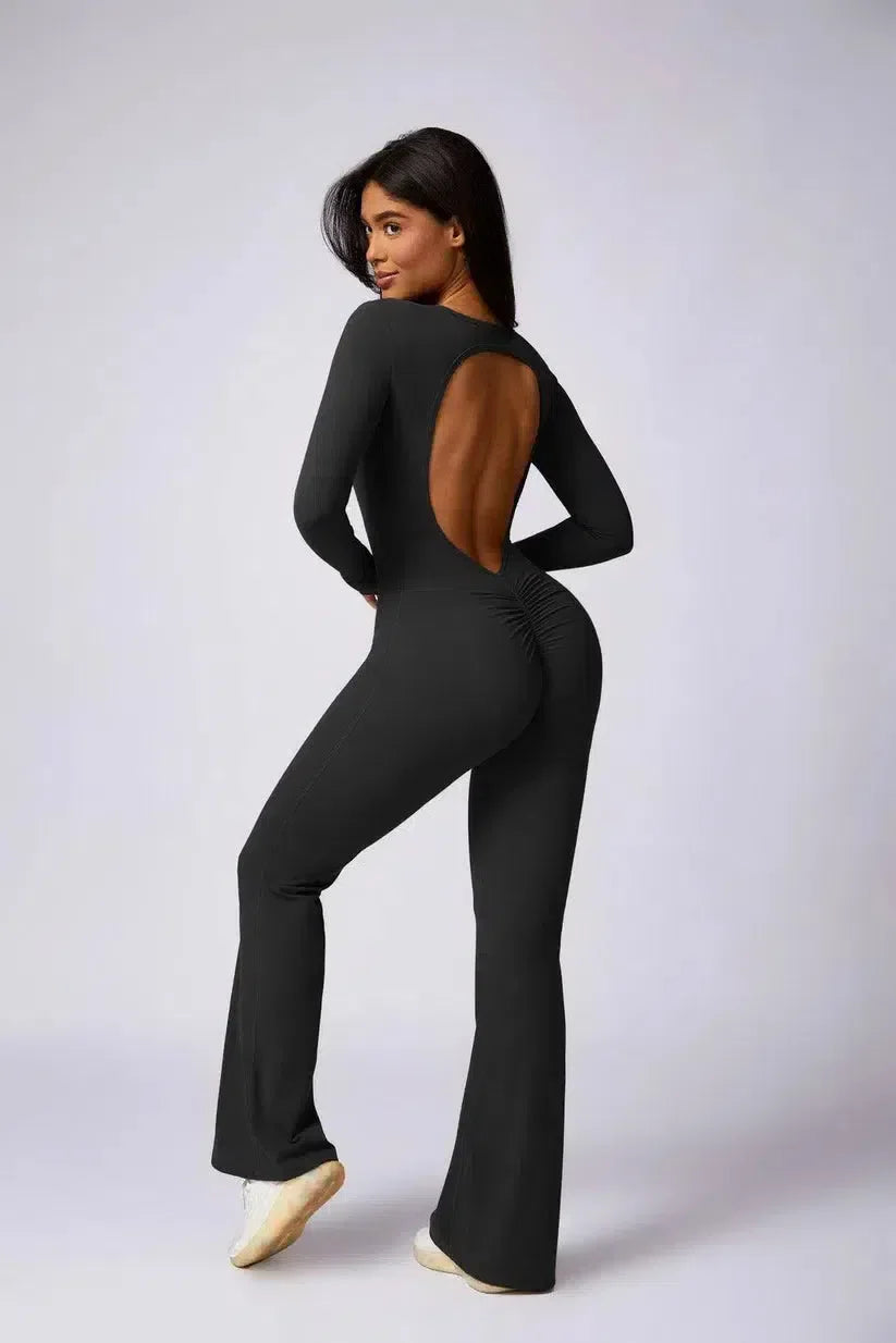 Zorina – Round neckline – Seamless gym jumpsuit-15137996898688-Santi Vento Atelier
